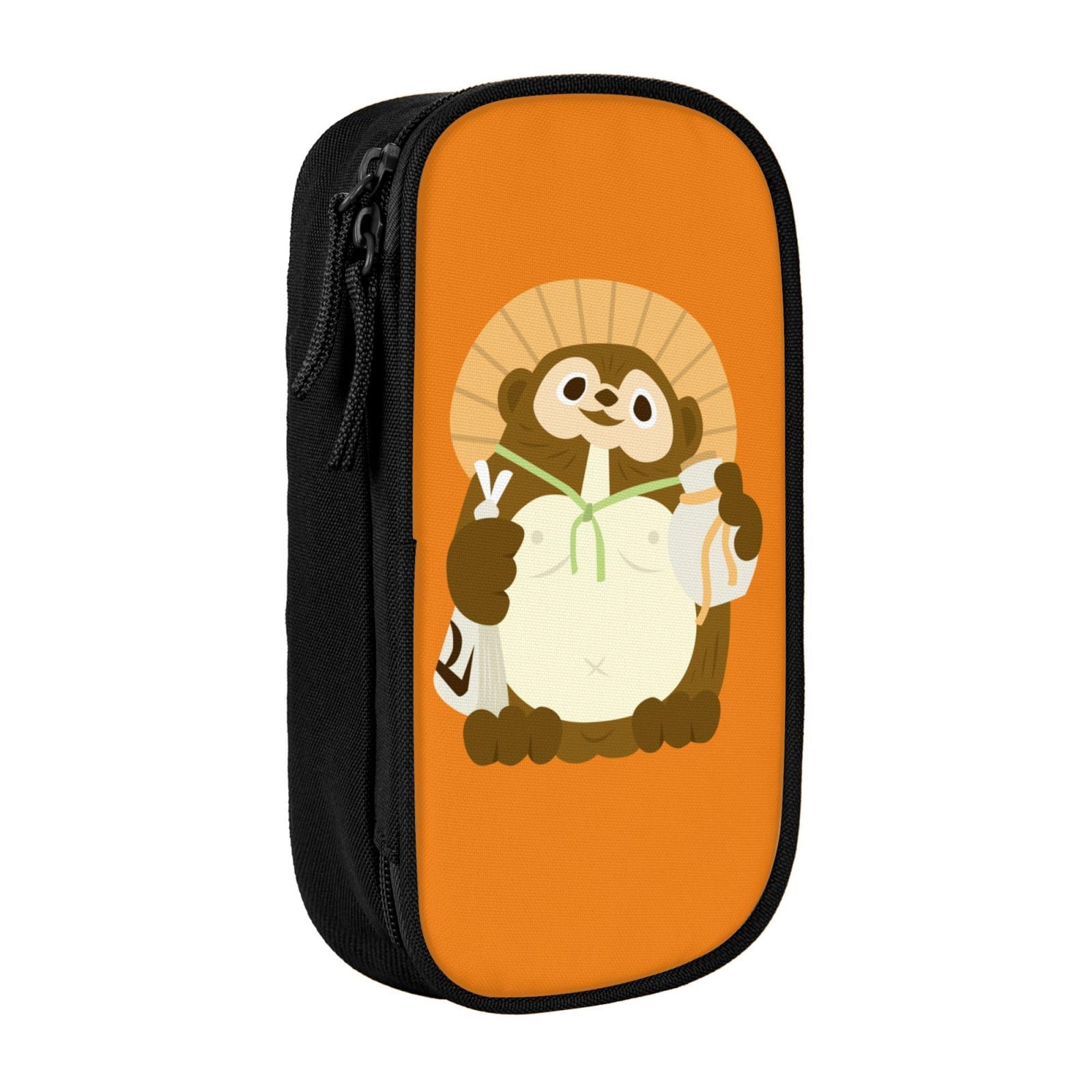 Shigaraki Tanuki Raccoon Dog Pencil Case Polyester Pouch 8.3x4.1in Japan