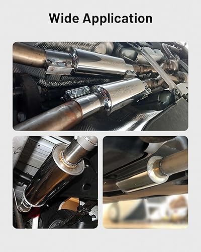 Miniatura 6 de EVIL ENERGY Silenciador resonador de 3 pulgadas de acero inoxidable (entradasalida de 3.0 pulgadas, 13.8 pulgadas de longitud)