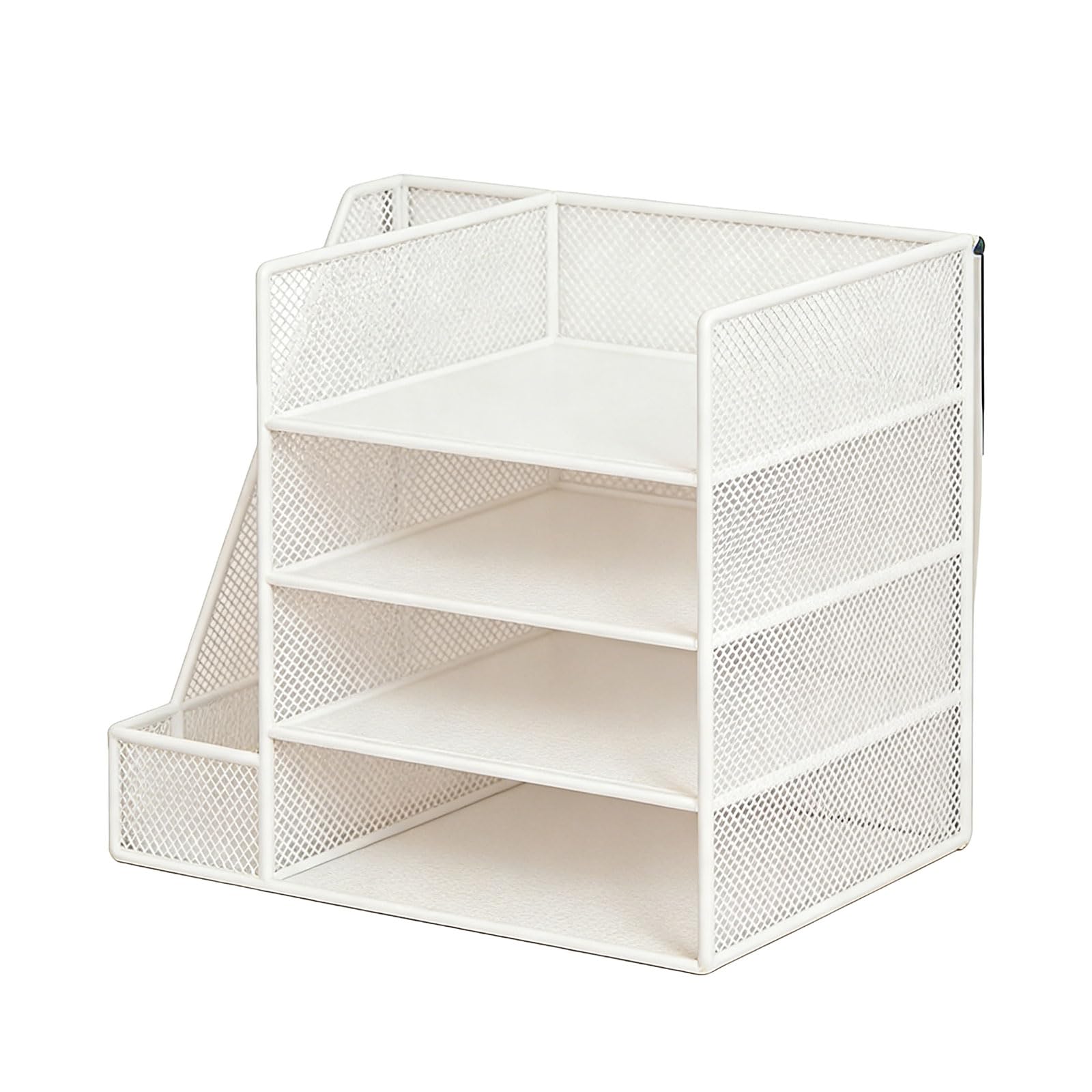 Desk Organizers with File Holders, 4 Tiers Paper Letter Tray Meshes Desktop File Organization Offices Supplies Desk Accessories & Workspaces