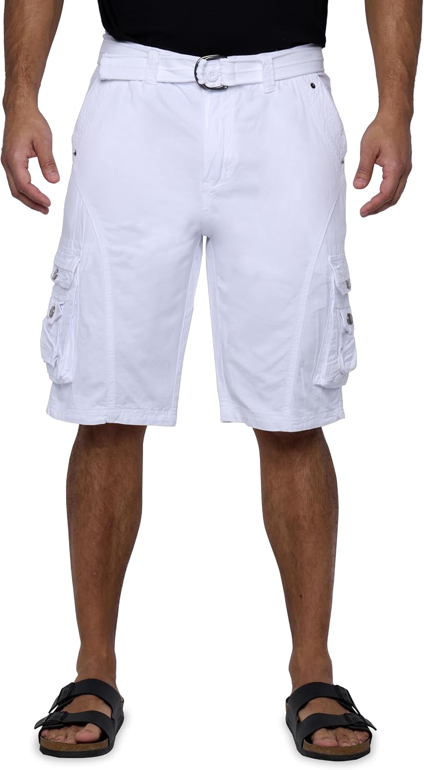X RAY Mens Cargo Shorts Camo & Solid Colors 12.5" Inseam Knee Length Classic Fit Multi Pocket (Big and Tall Shorts for Men)
