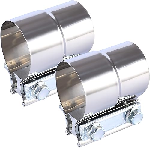 Miniatura 1 de BATONECO Reparación de escape de 3.5 pulgadas preformada para conexión de tubo de escape de acero inoxidable (3.5 pulgadas, 2 paquetes)