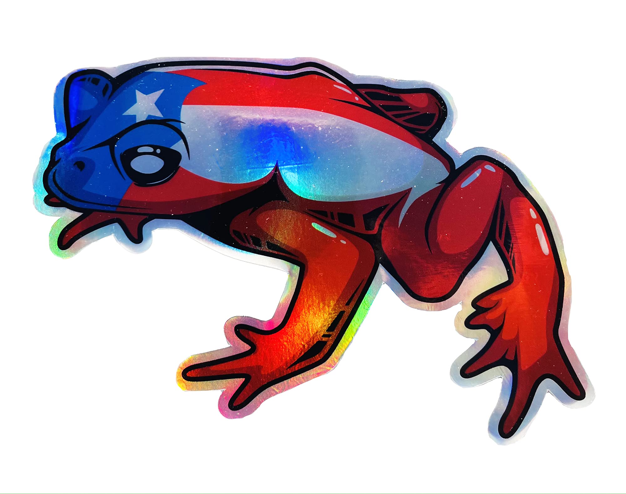 Rana Coquí puertorriqueña adhesivo de vinilo para decorar vasos y ventanas