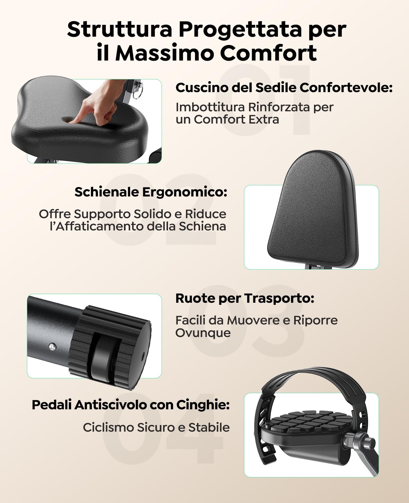 2026 Toputure Cyclette da Casa Pieghevole con APP, Cyclette Pieghevole 5 in 1 con 16 Livelli di Resistenza, Banda Elastica, Monitor LCD e Sensore di Frequenza Cardiaca, Portata fino a 140 kg