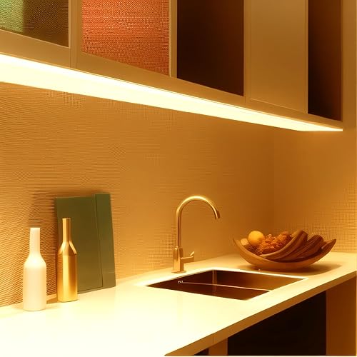 Miniatura 5 de RadiantFlux Tira de luces LED de color blanco cálido para dormitorio, 16.4 pies, 300 LED, regulable, flexible, superbrillante, cinta de luces LED