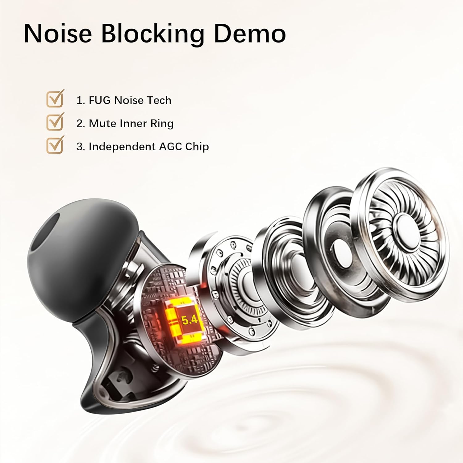 Sleep Earbuds 53dB High-Frequency Noise Reduction 8-mic Array & Dual Hybrid Filtering Technology, 80H Playtime, Snore Blocking Comfortable Earbuds, Bluetooth 5.3 Earplugs for Side Sleeper, Airplane - Image 6