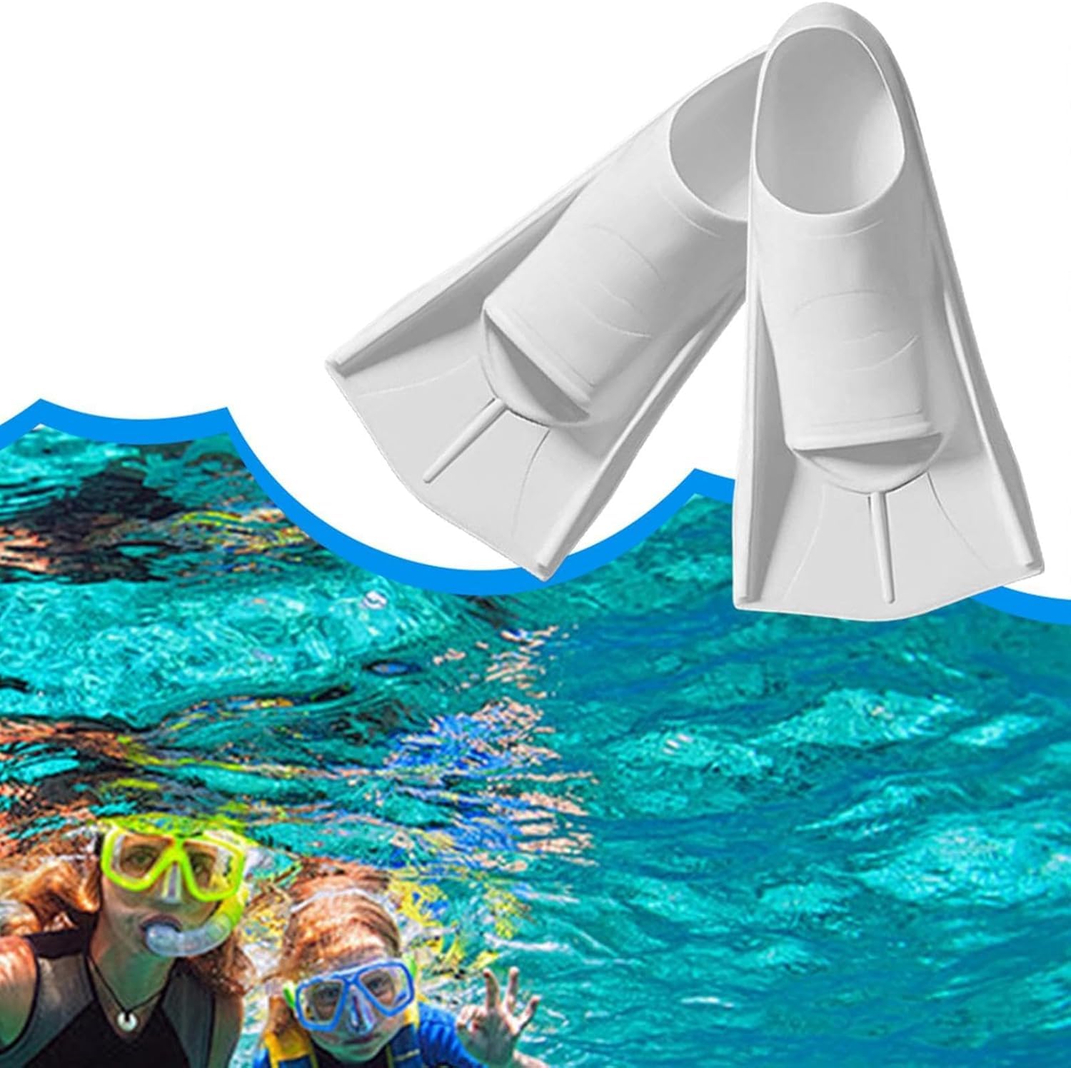 Tauchflossen, Wiederverwendbare Schwimmflosse for den Pool | Tragbare Tauchtrainingsflossen, Schwimmzubehör aus Silikon for Männer, Frauen