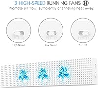 Vista 3 de MoKo Xbox One S Cooling Fan, Cooling Fan Stand Compatible with Xbox One S with 3 Built-in High Speed Fans, 2-Port USB Charing & Data Syncing and LH