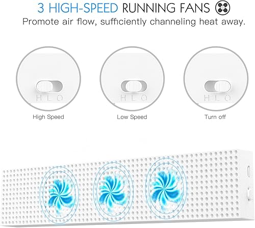 Miniatura 3 de MoKo Xbox One S Cooling Fan, Cooling Fan Stand Compatible with Xbox One S with 3 Built-in High Speed Fans, 2-Port USB Charing & Data Syncing and LH