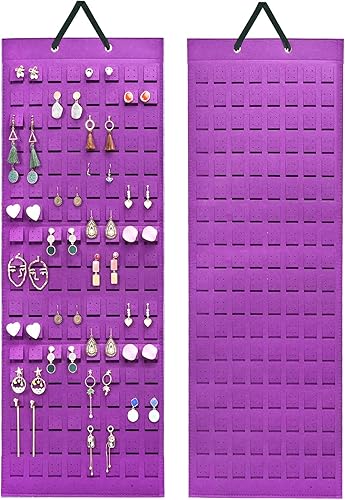 Lolalet Organizador de aretes colgantes con 20 ganchos para mujer, organizador de aretes de pared, almacenamiento de aretes perforados, exhibición