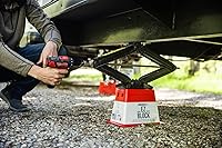 Vista 4 de Andersen Hitches EZ - Bloque de gato rectangular funciona con clavijas de tijera, Rojo