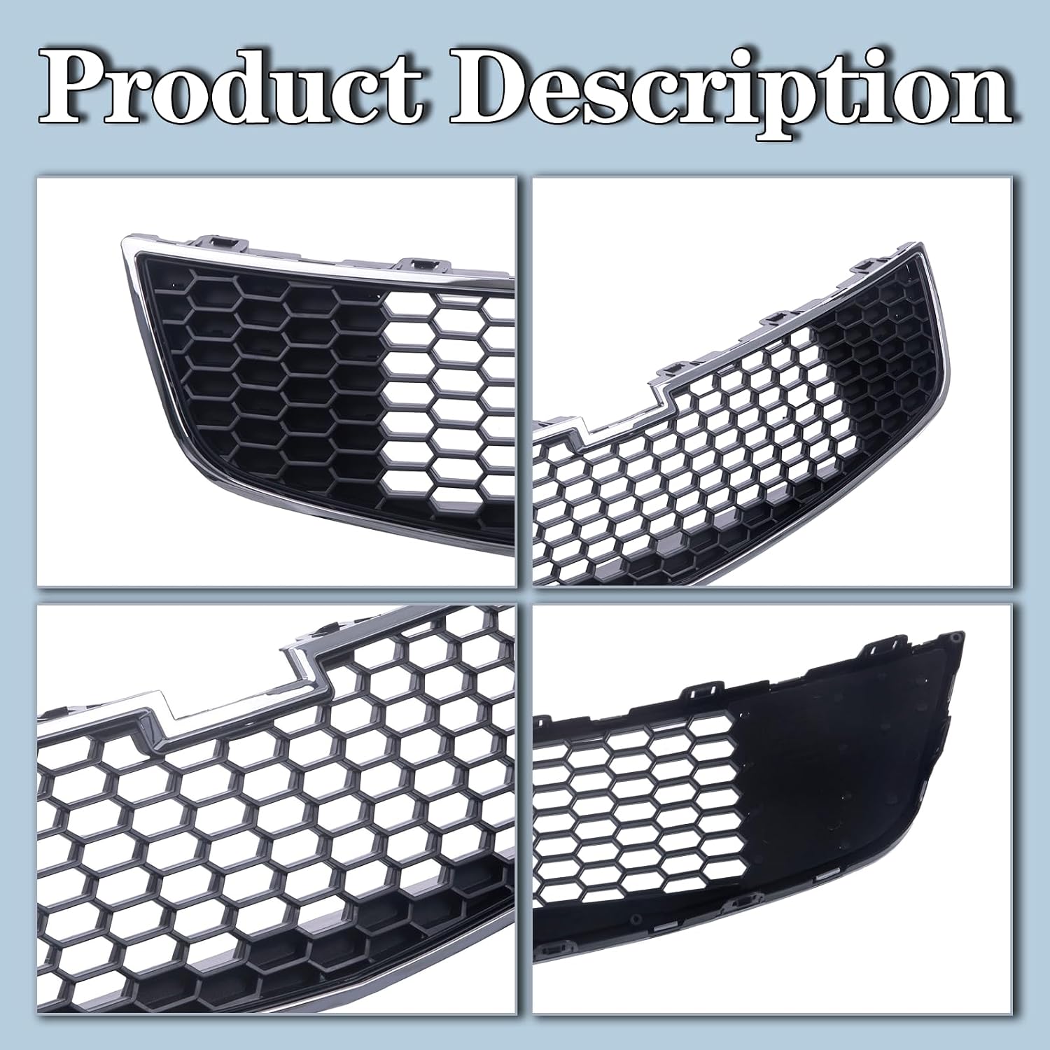CarPartsDepot Front Grille Middle Grill Compatible With Chevrolet 2011-2014 Cruze GM1200624 96981093
