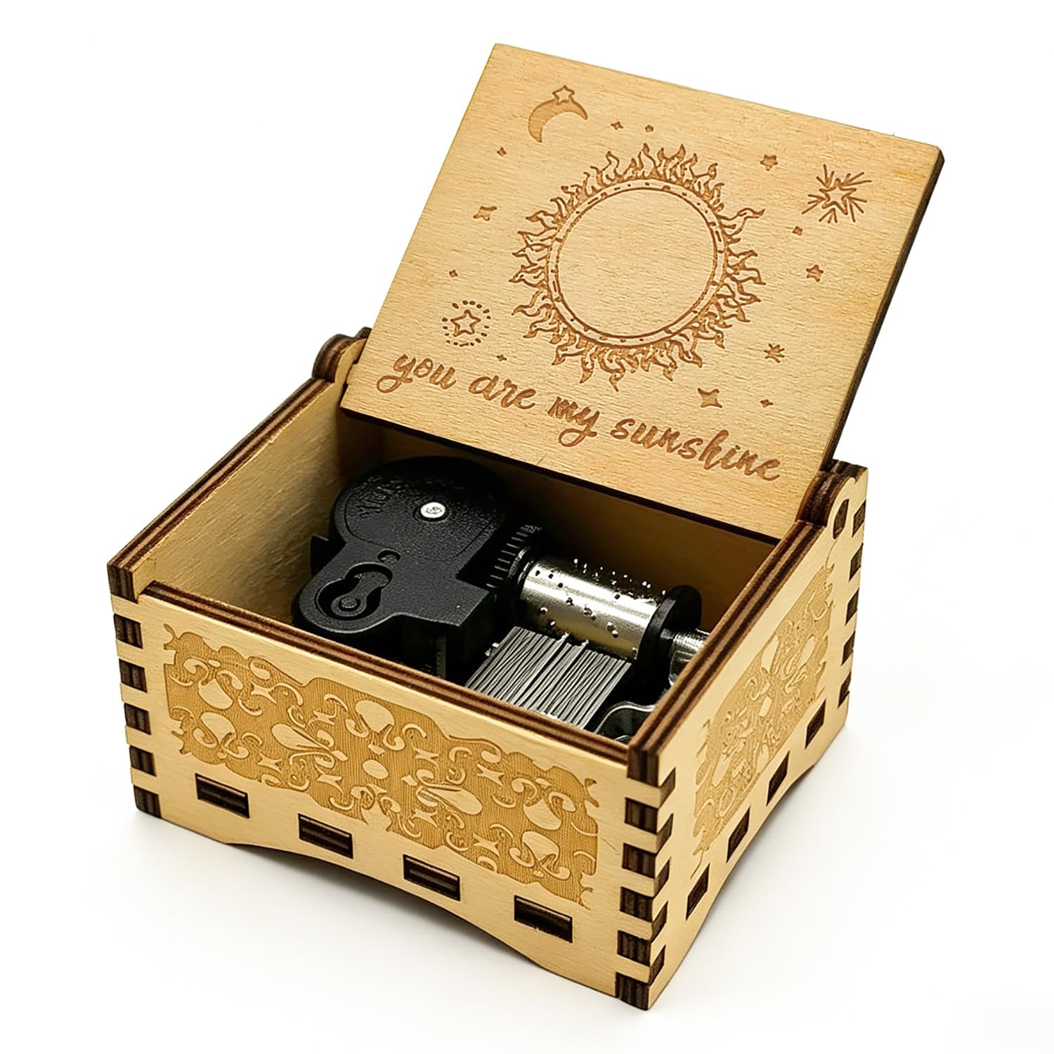 Faglonic You Are My Sunshine Music Box, Wooden Music Box for Family, Valentines Day Music, Musical Box Gifts for Birthday/Christmas/Valentine's Day