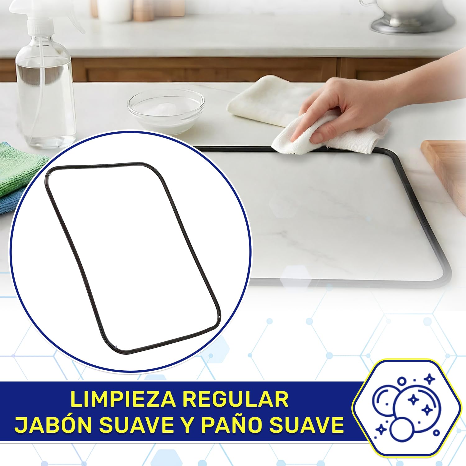 Goma Horno 440x360 mm con Código Original 42822687 42832275 para Candy para Hoover - Junta Horno con 4 Ganchos - Garantía de 10 Años - MONTERAL