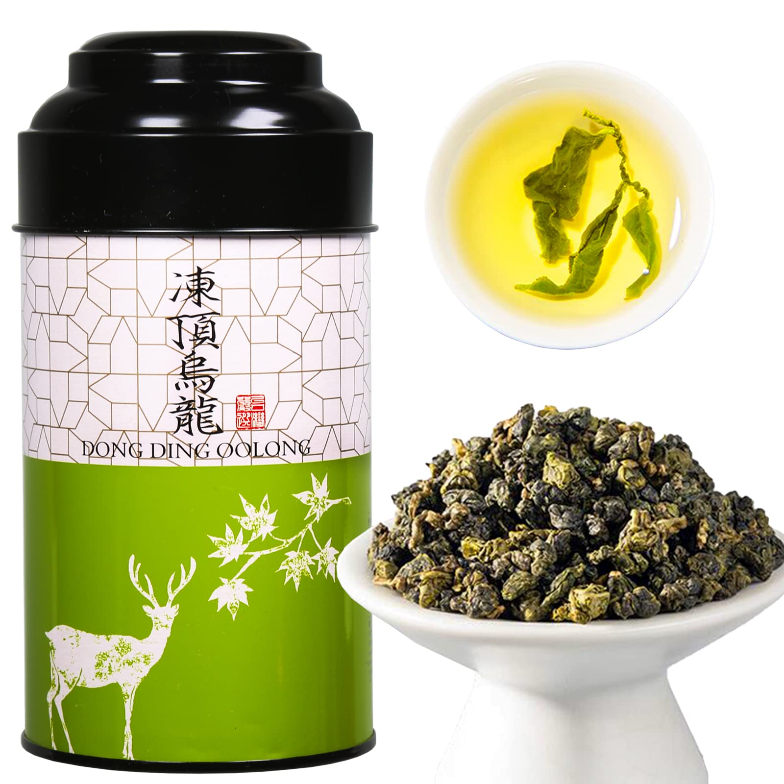 XIXICHA Dongding Oolong Tea - Taiwan High Mountain Tea, Natural Long-Lasting Fragrance, 5.29oz/150g