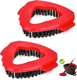 2 Pack Spin Scrub Brush Compatible for Oceda EasyWring 1 Tank System, Shower Scrubber Replacement Head, Hard Bristle Cleaning Brush for Kitchen,Tile and Bathroom