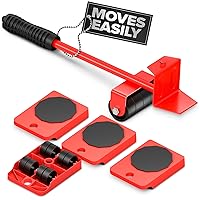 Vista 1 de Furniture Lifter Tool & Furniture Moving Sliders Set 360° Rotating Wheels Up to 220 lbs, Refrigerator Movers Sliders with Smooth Glide, Non-Scratch