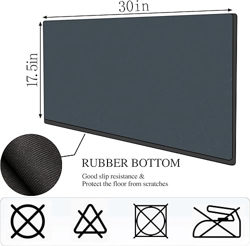 Miniatura 2 de Tapetes de baño finos, tapete de baño de microfibra, alfombras de contorno antideslizantes, bañera a máquina, tapete de baño de piedra de baño de