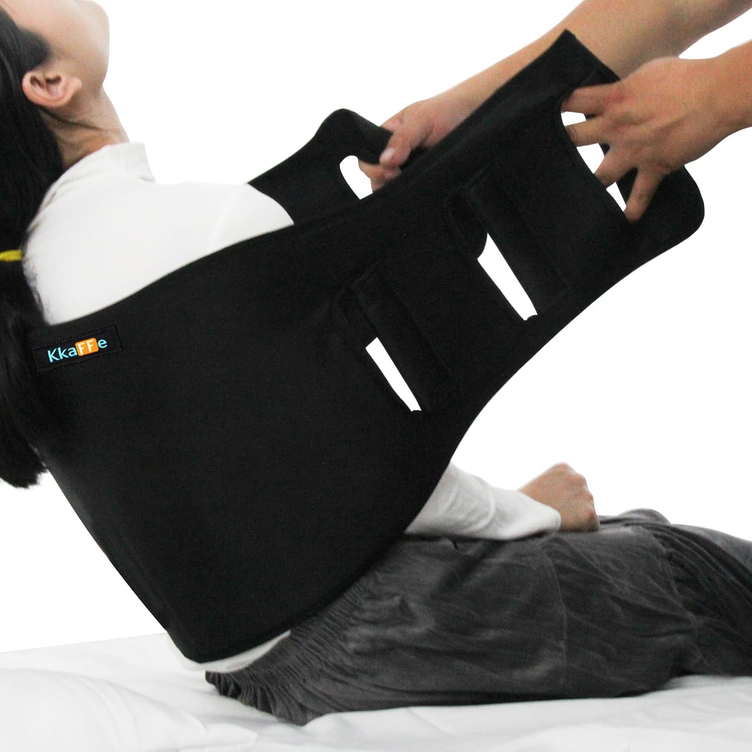 Padded Bed Transfer Nursing Sling for Patient, Bed Transfer Board Extra Wide Non-Slip, Elderly Safety Lifting Aids Bed Assist Handle Back for People with Bedridden People (Black)