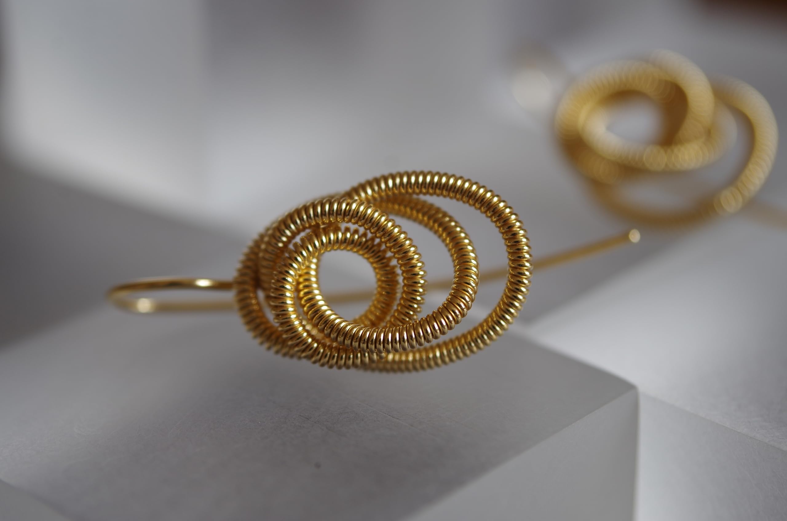Orecchini a spirale in argento 925, orecchini pendenti fatti a mano