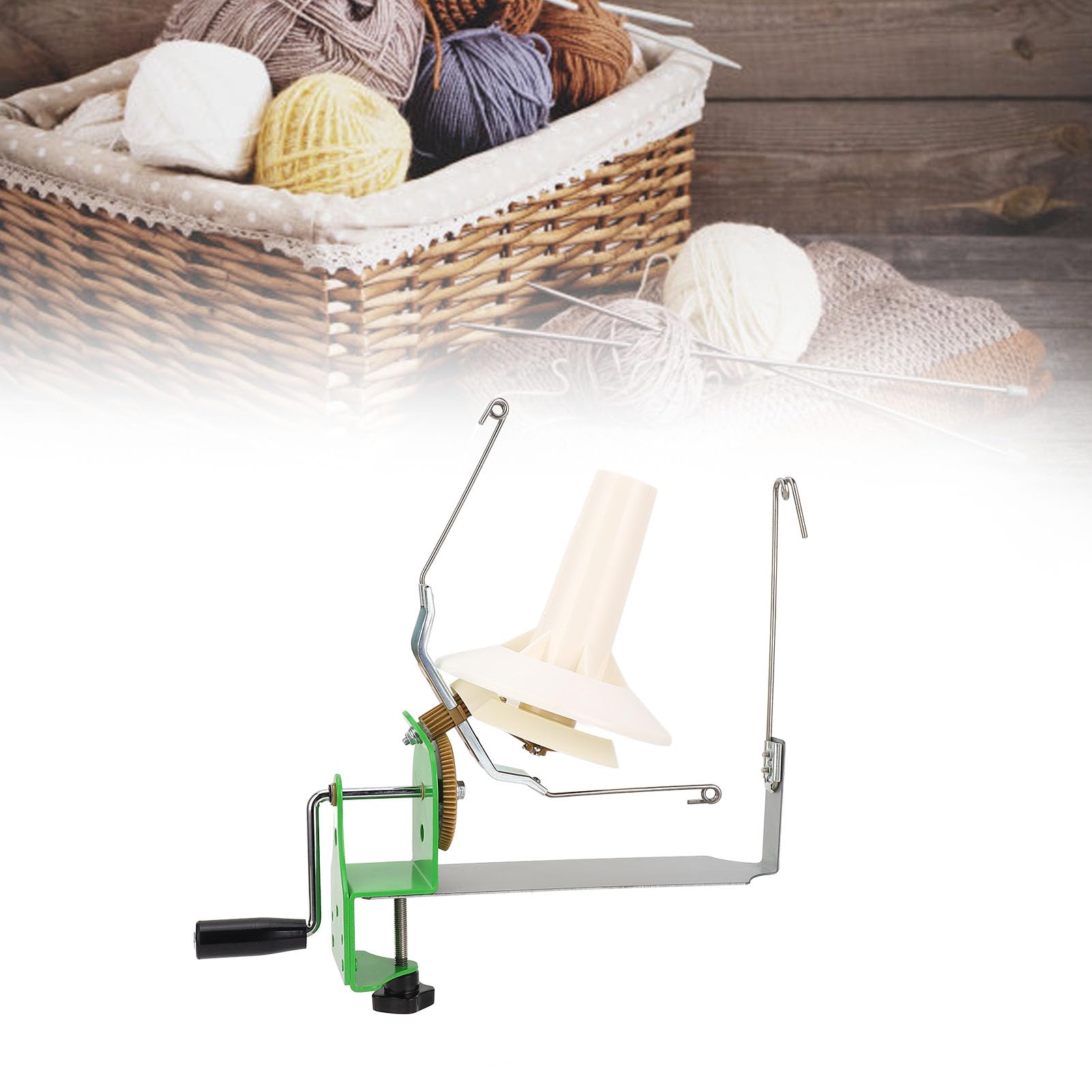 Bobinadora de hilo de gran capacidad, 8 hebras, capacidad de 400 g, bobinadora de ovillos de hilo manual, bobinadora de lana manual, soporte para bobinado de hilo para crochet