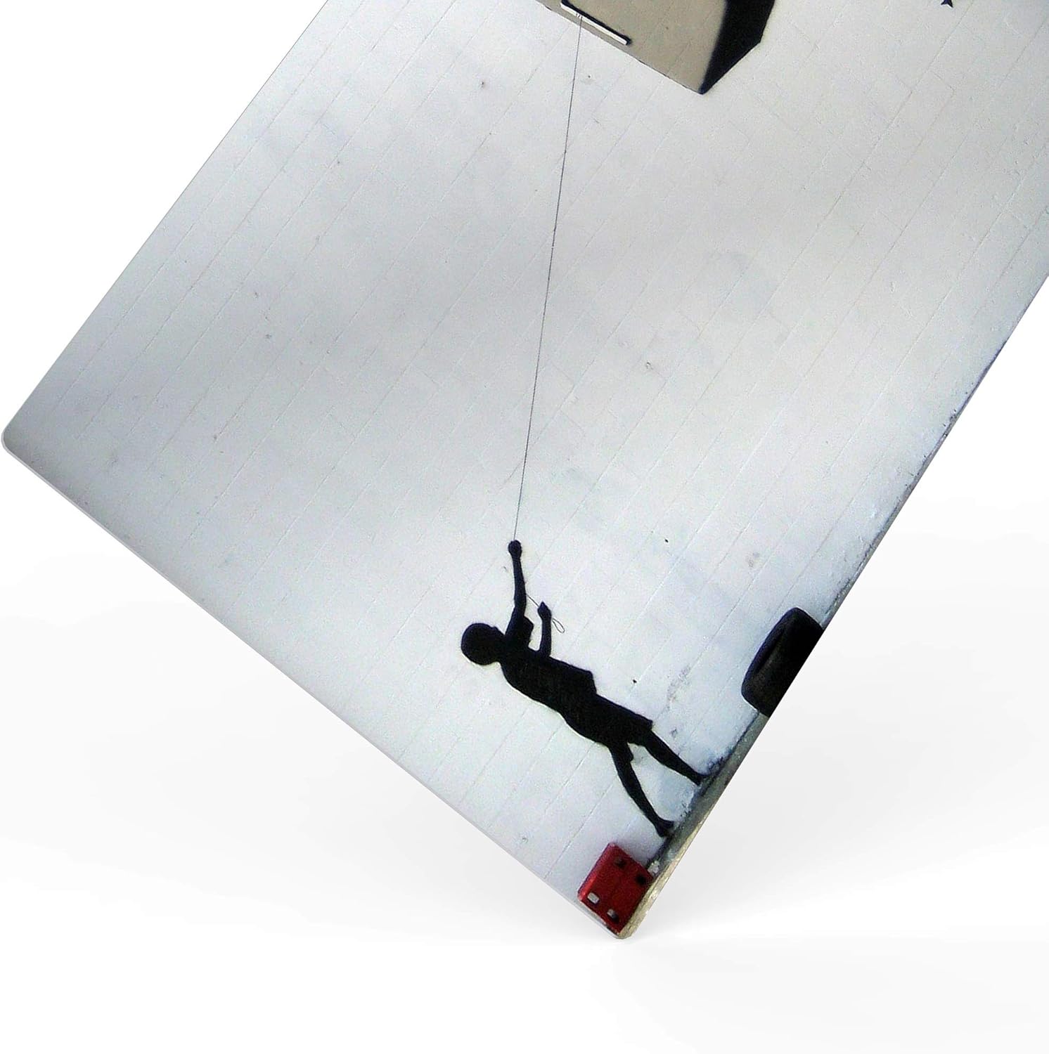 HB Art Design Banksy Wall Art Metal Print Child Flying a Fridge Kite from New Orleans Graffiti Artwork Living Room Dorm Room Office Bedroom Wall Art Home Decor Teen Fathers Gift Ready to Hang 24x36