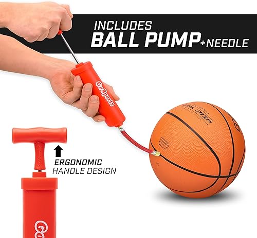 Miniatura 5 de GoSports Mini baloncesto de 5 pulgadas, paquete de 3 con bomba de alta calidad, perfecto para mini aros o entrenamiento