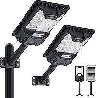 Vista 1 de Solar Street Light Outdoor, 20000LM 6500K Waterproof Motion Sensor LED Solar Powered Flood Light with Remote Control,Dusk to Dawn Commercial Area