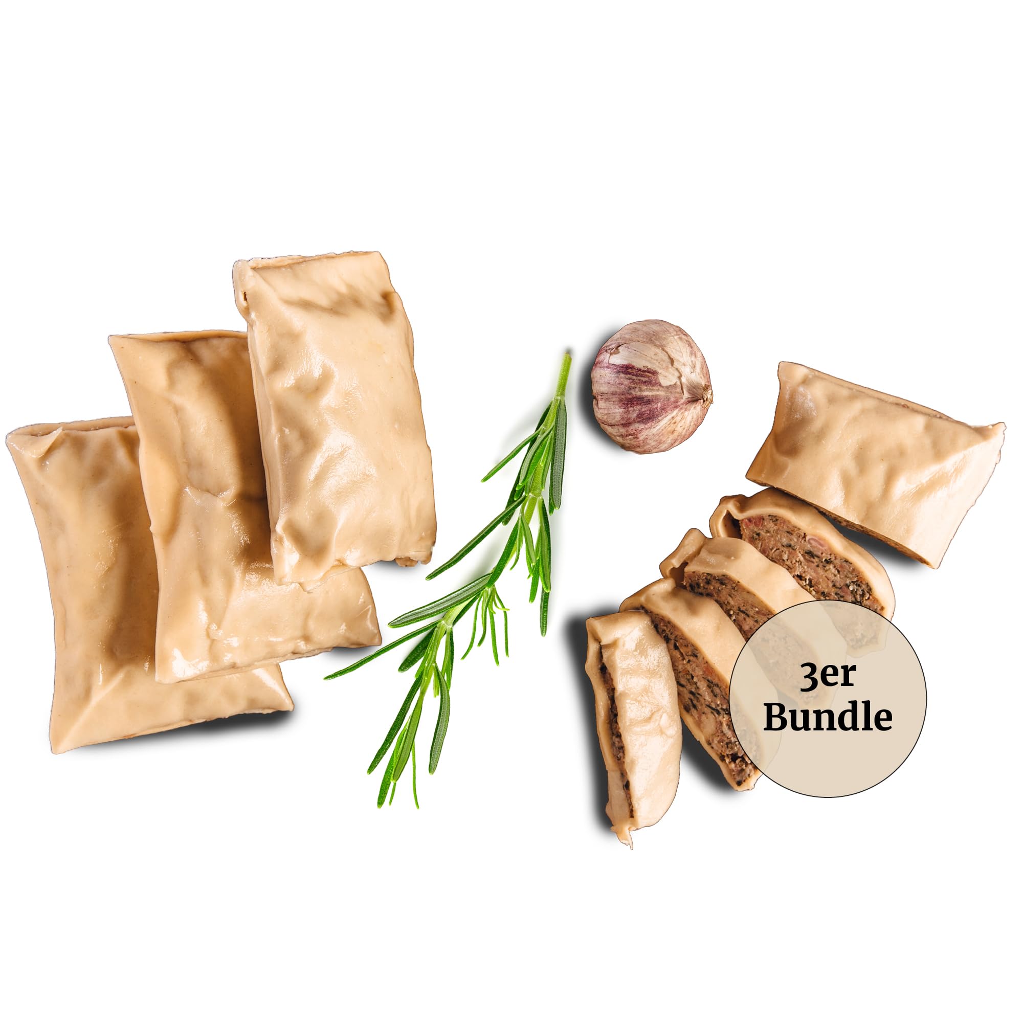 BÜFFEL BILL Büffel Königsmaultaschen 3x400g | Maultaschen gefüllt mit aromatischem Wasserbüffelfleisch, Kräutern & Gewürzen I Für Pfanne, Grill & Brühe