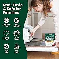 Vista 8 de Truly Free Detergente para lavavajillas Detergente natural para platos, jabón para lavavajillas, sin plástico, a base de plantas, limpio