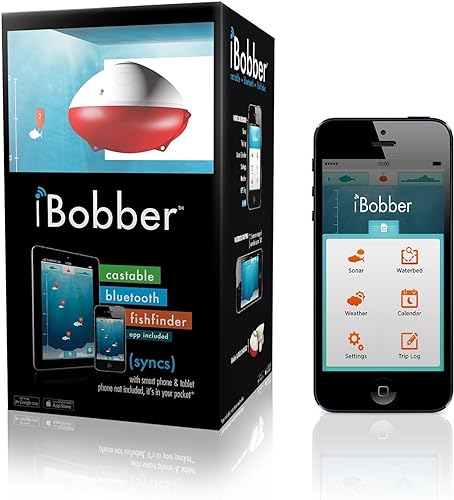 iBobber - Buscador de profundidad de peces inalámbrico portátil con Bluetooth, rango de profundidad de 135 pies, 10 horas de duración de la batería