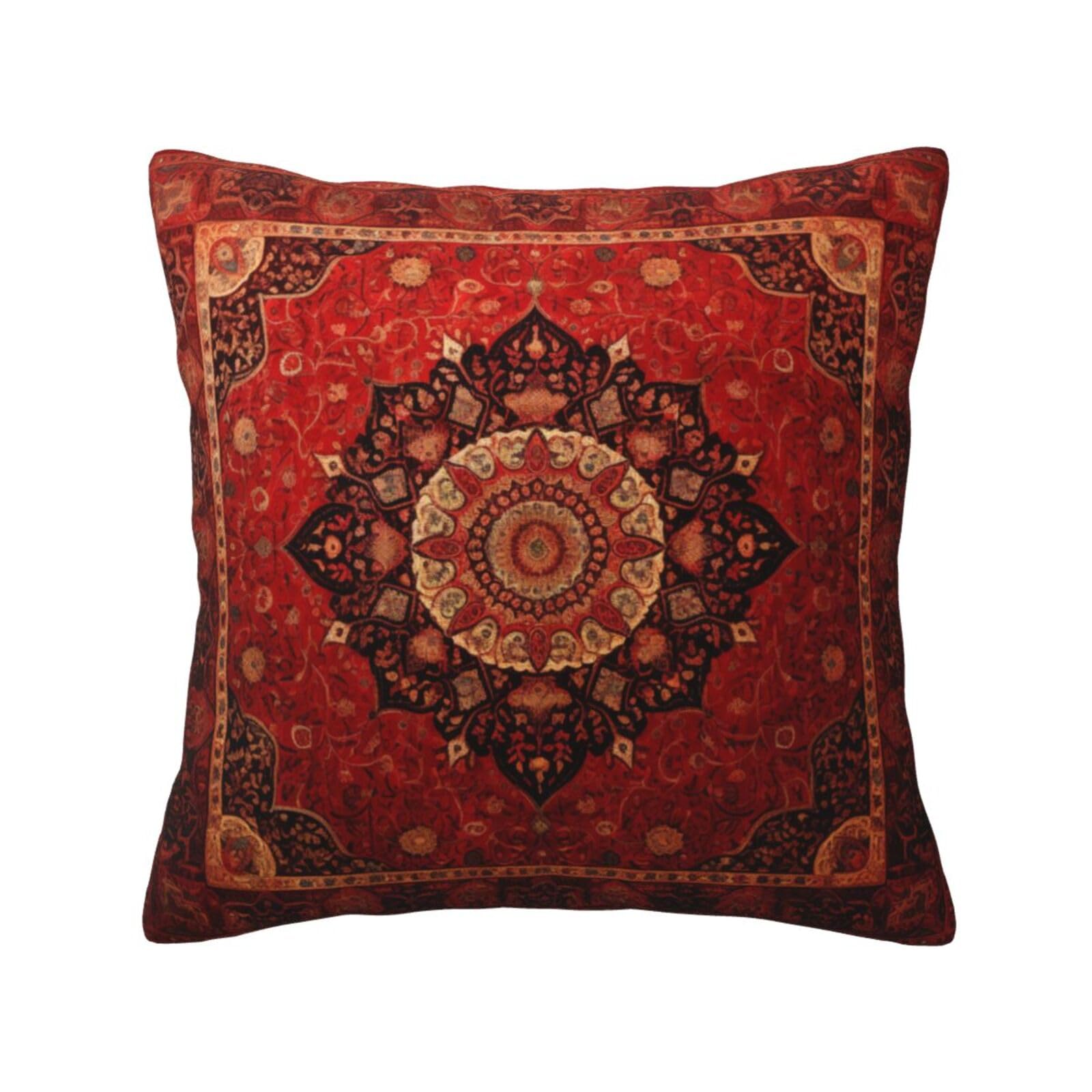 Persia Style Print Pillow Covers 12"X12" Pillow Covers Farmhouse Pillowcase Home Decor Living Room House Decorative Cushion Case for Sofa Couch (No Insert) 12"X12" TPC 4622