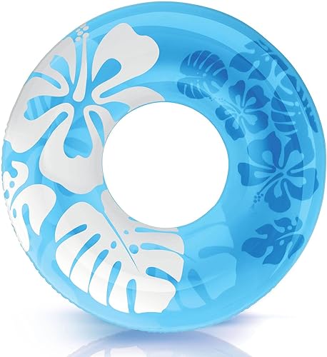 Miniatura 2 de INTEX 59251EP Tubo inflable tropical transparente: diseño gráfico floral, diámetro de 36 pulgadas, capacidad de peso de 132 libras, un tubo, el