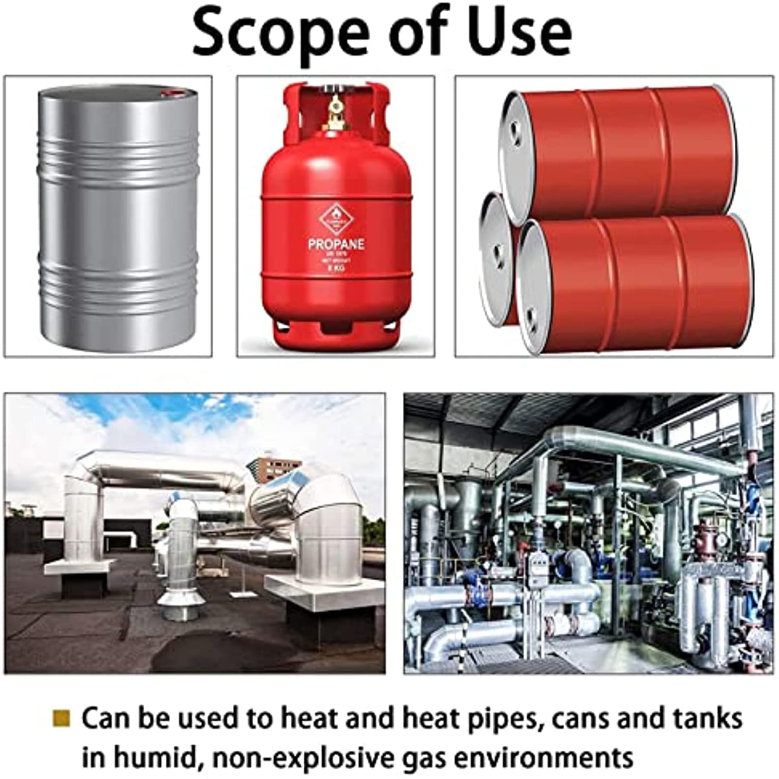 Calentador Cilíndrico De Silicona Con Control De Temperatura Ajustable | Aislamiento Industrial, Procesamiento De Biodiesel, Fijación De Resortes Flexibles (200L 250*1740 2000W)