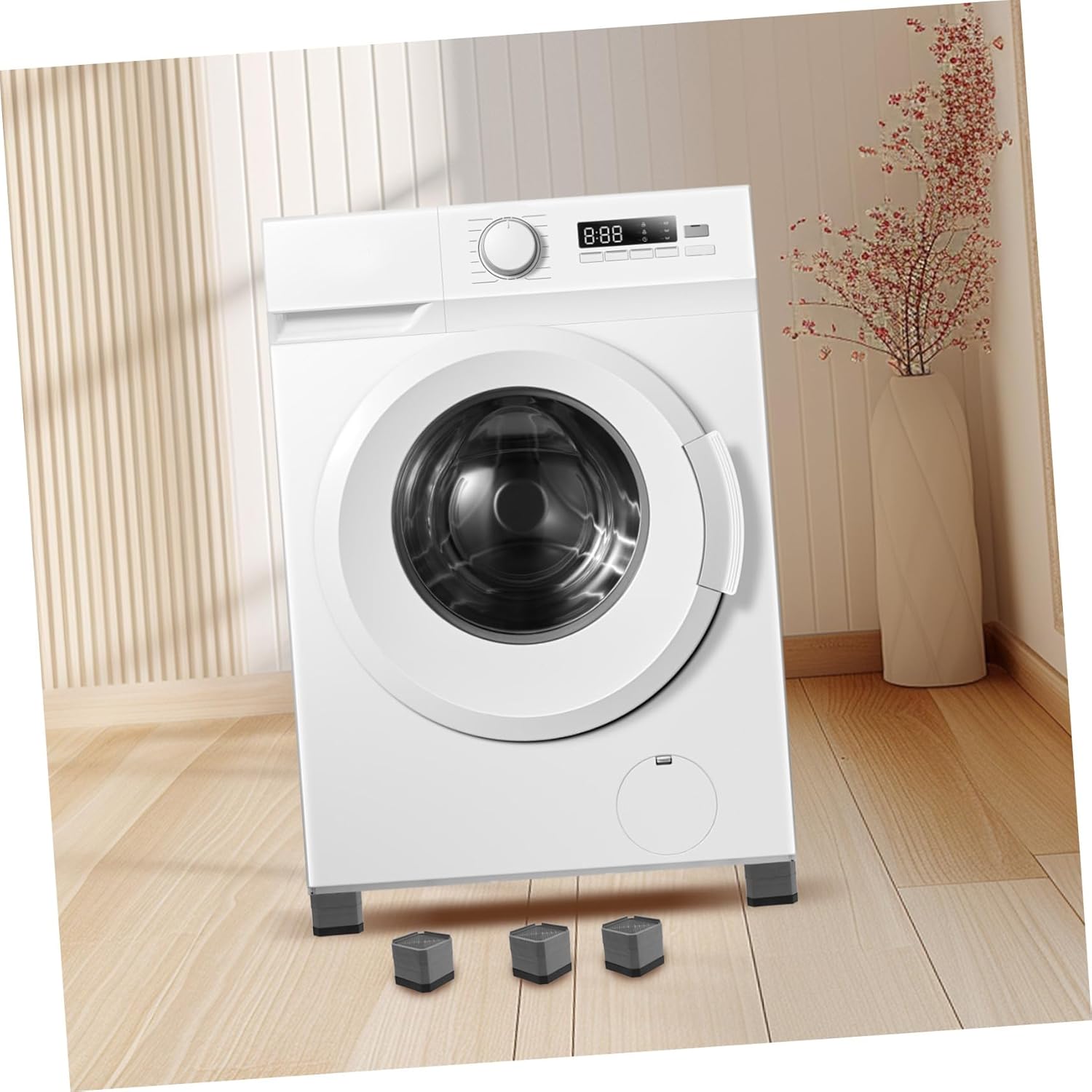 6pcs Slip Silent Mat for Chair Bottom Floor Protectors Washer Dryer Vibration Pads