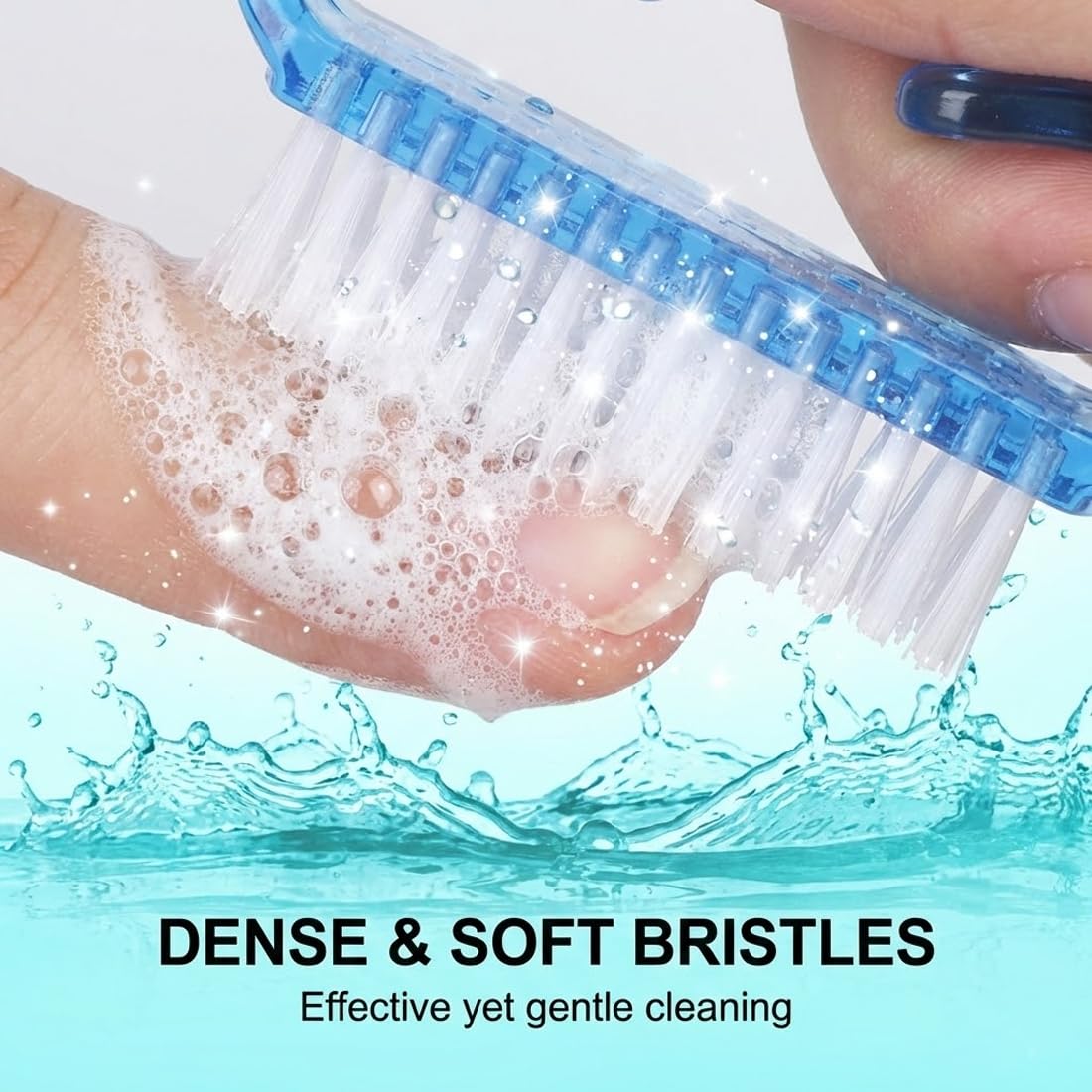 4 pezzi Set di spazzole per unghie, strumenti per la cura delle unghie, adatto per uso domestico, salone e viaggio, progettato specificamente per la pulizia delle unghie