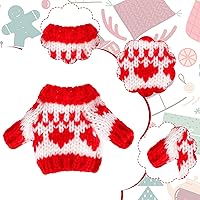 Vista 4 de Bencailor 10 piezas de ropa de muñeca de Navidad, suéter, accesorios de ropa de invierno y Navidad, accesorios de punto para muñecas (estilo clásico)