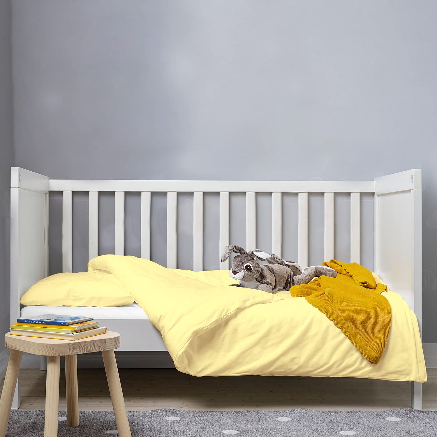 Pizuna Toddler Crib Pillow Cases 33x46cm Baby Blue, 2pc 400 Thread Count 100% Long Staple Cotton Luxurious Sateen Weave Baby Small Pillow Cases For Crib Bed By — view 99