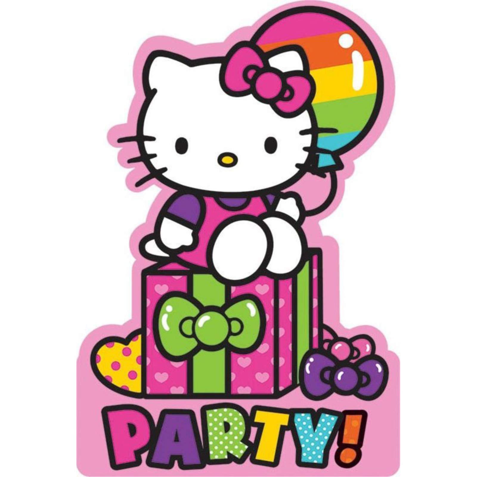 Amscan Hello Kitty Rainbow Postcard Invitations