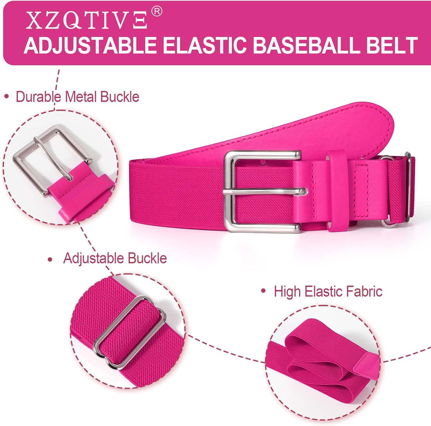 XZQTIVE 2 Pairs of Baseball Socks and 1 Belt Combo Set Adjustable Softball Socks and Belt for Youth Adult - Image 7