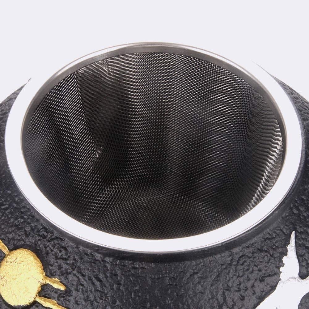 Tetera de Hierro Tetera Japonesa Tetera De 1200ML, Teteras De Hierro Fundido, Proceso Sin Recubrimiento, Olla De Hierro Crudo Tetera Hierro Fundido Hervidor de Hierro Fundido