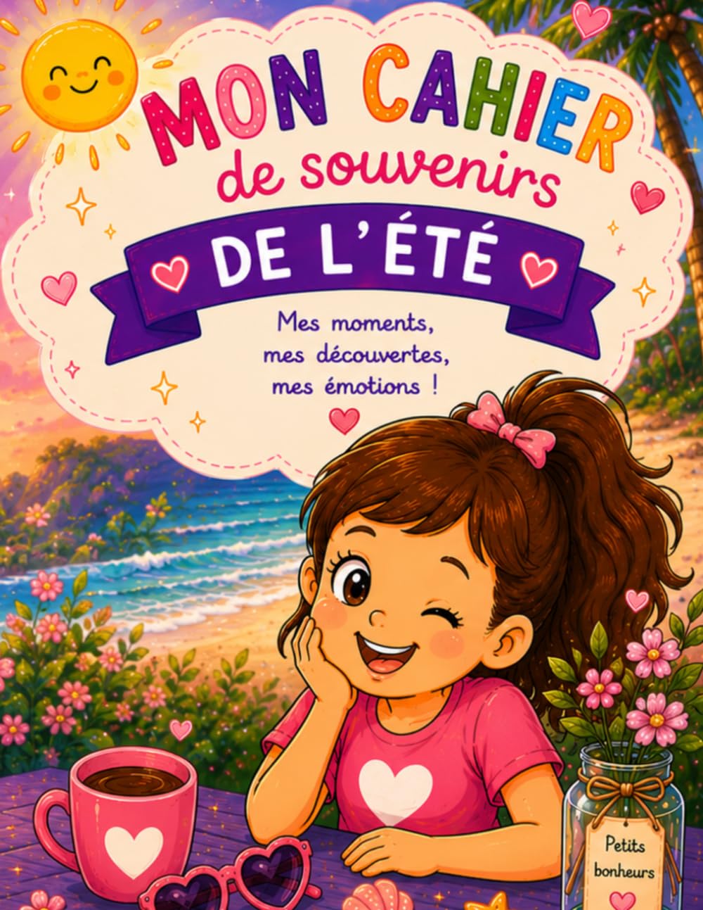 Mon cahier d'activités et de souvenirs de l'été: Mes moments mes découvertes mes émotions
