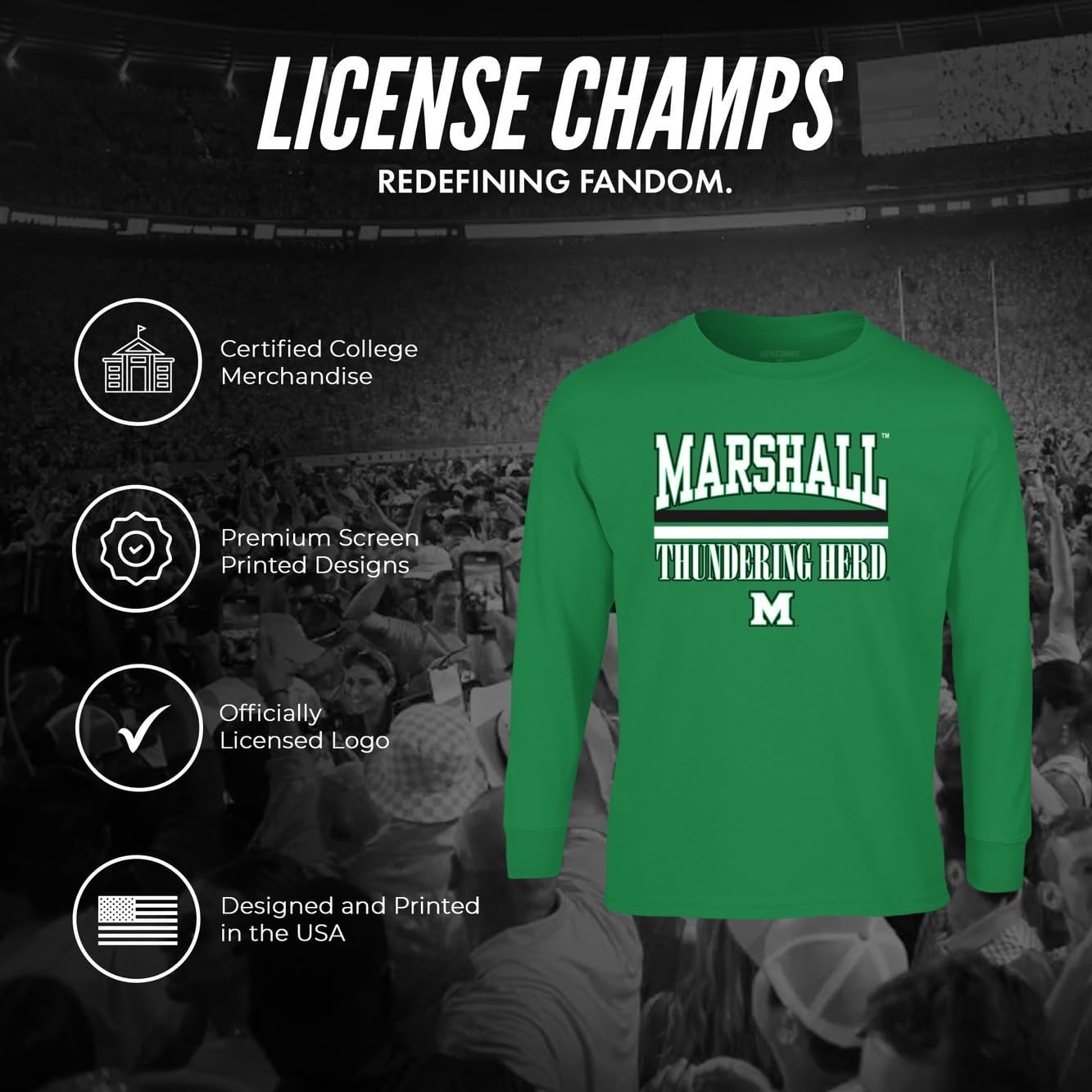 Long Sleeve T-Shirt | Official College Game Day Merchandise | Mens Womens Adult Cotton | Team Icon Design