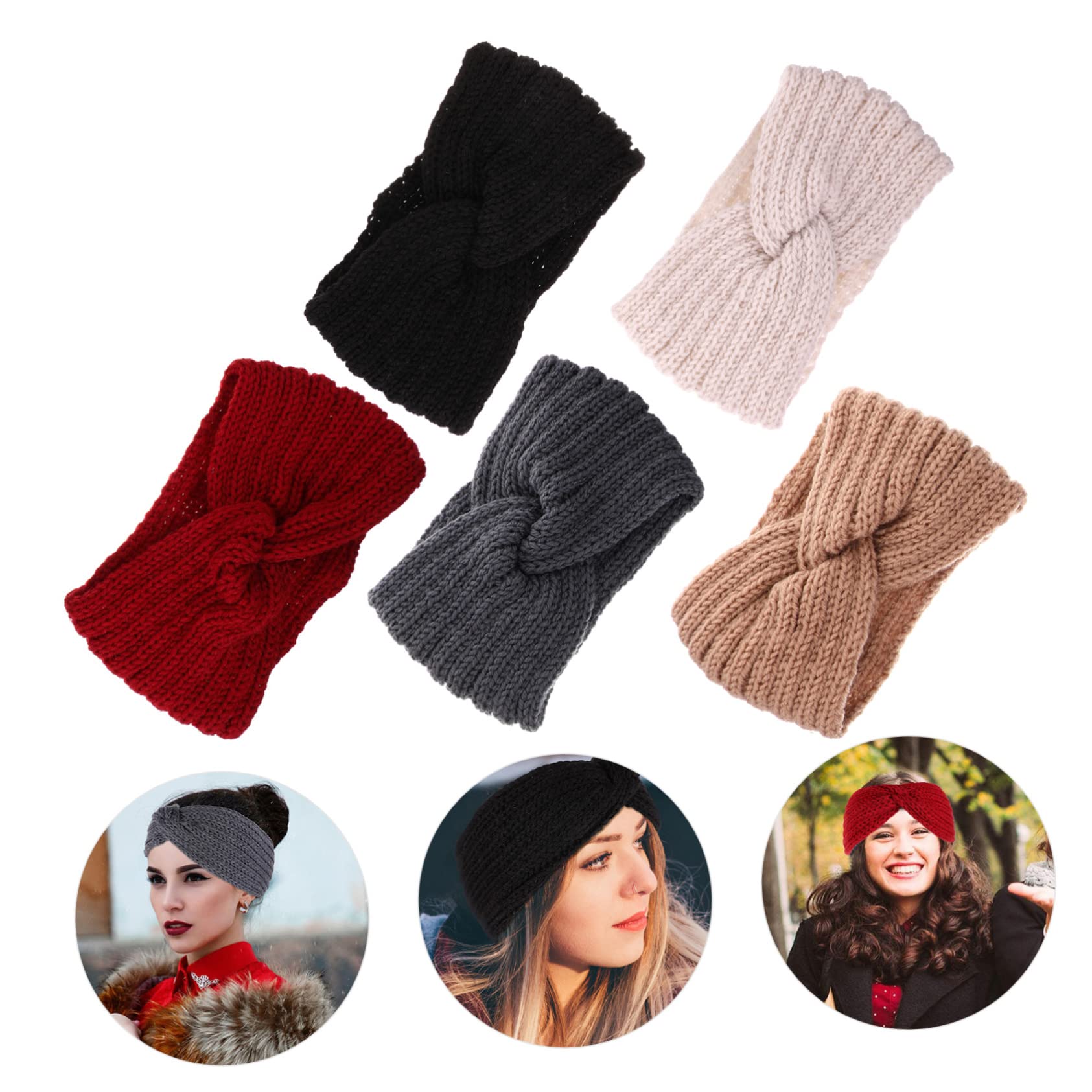 Beaupretty 10pièces Bandeaux Tricotés Femme Wraps Chaleureux Pour Oreilles Accessoires Mode Pour Hiver Et Activités Extérieures