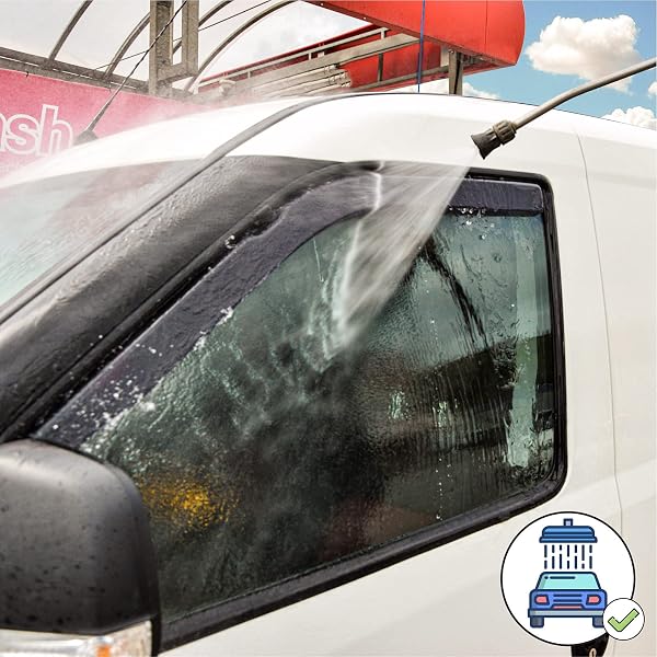 J&J AUTOMOTIVE | GP Wind Deflectors Side Window Deflectors Compatible with Jumpy Since 2016, Set of 2, Aerodynamics - 5
