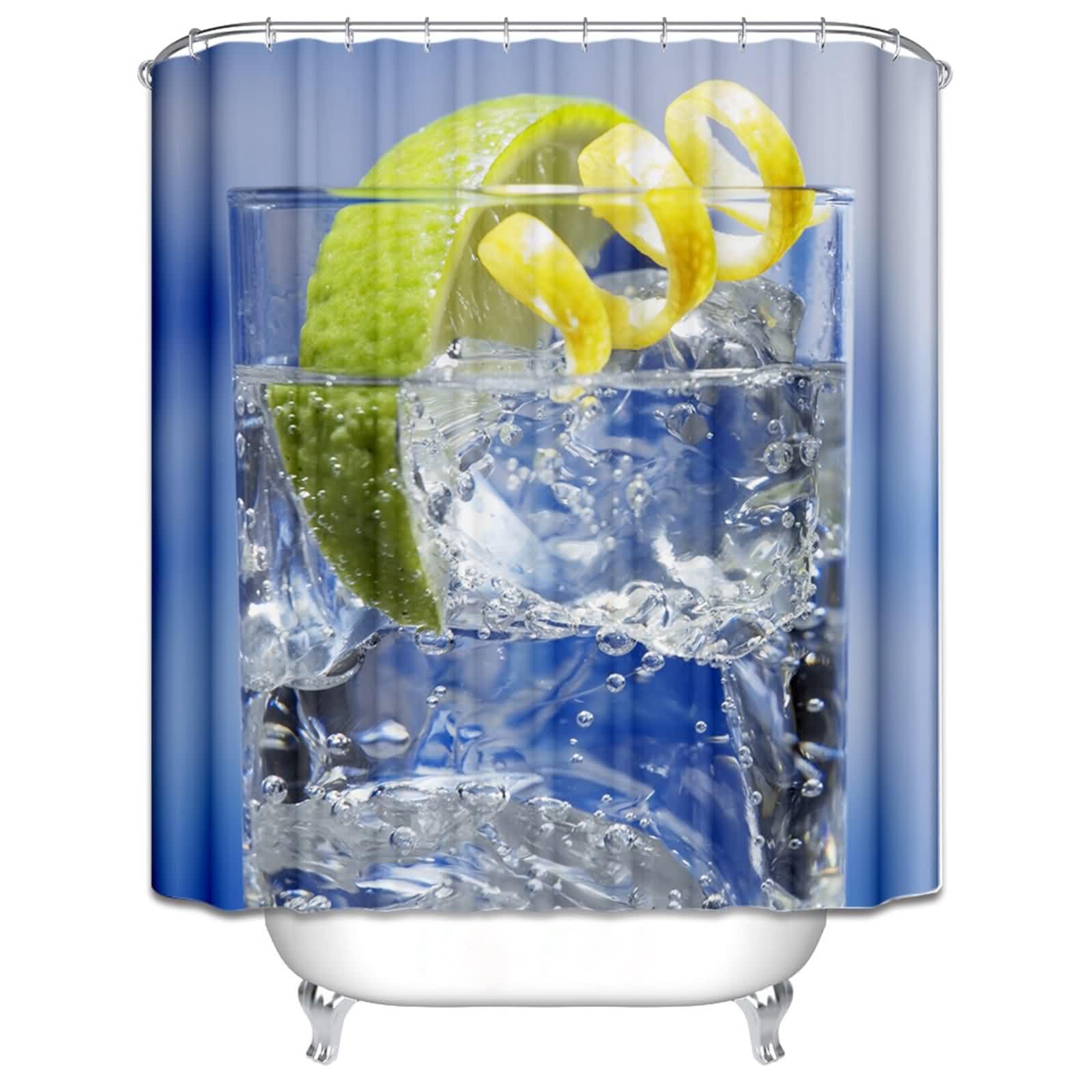 Rideau de douche tissu épais imperméable grand format 220x180cm japonais