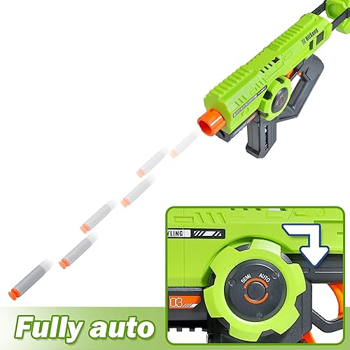 Miniatura 3 de Lanzador de juguete motorizado de balas suaves  100 dardos, dos cartuchos de dardos de 20 capacidades, regalo de juguete para niños, niñas, a partir