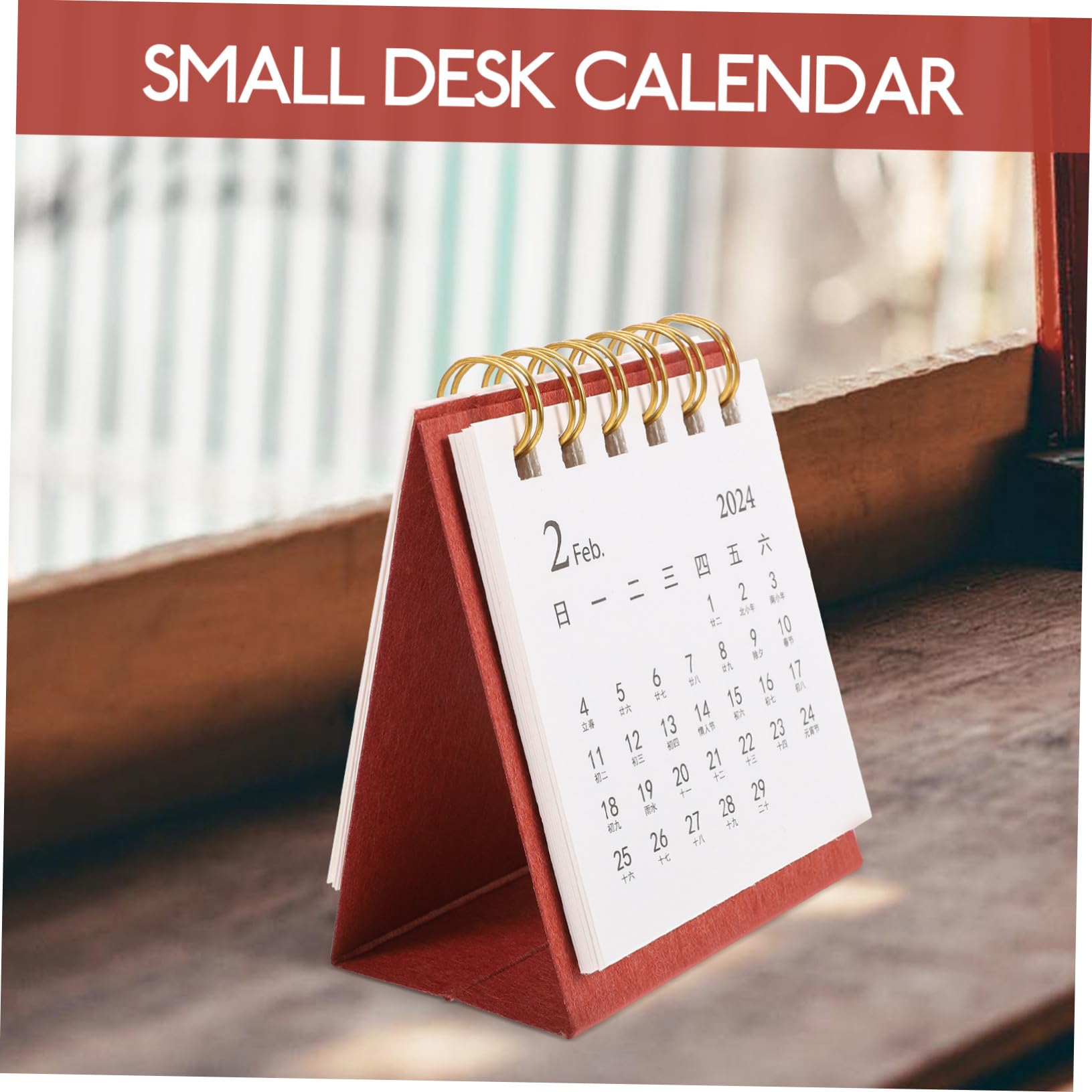 Calendario da Tavolo Piccolo con Rilegatura Spirale Planner Mensile per Ufficio e Casa Calendario da Scrivania Compatto con Spessa per Organizzazione Efficiente