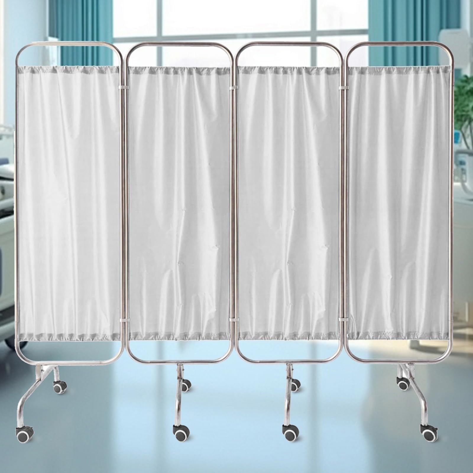 Écran de confidentialité médical pliable et mobile pour espace partagé