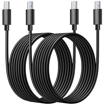 USB C to USB C Cable 6FT,10mm Extended Tip Fast Charger Cable,Black