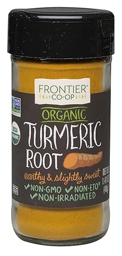Frontier Organic Spices, raíz de cúrcuma, 1.41 onzas (paquete de 4)